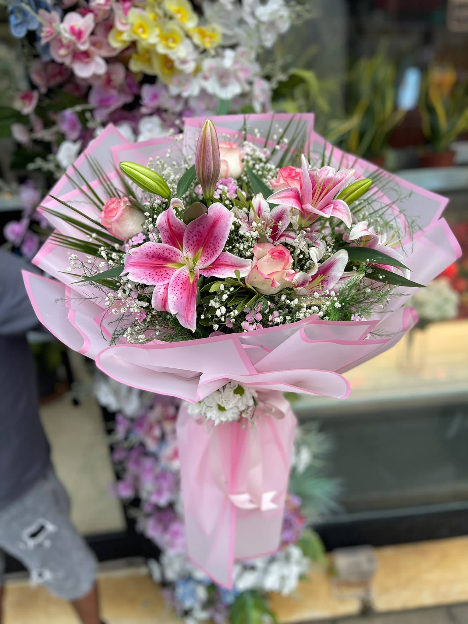 Toz pembe buket