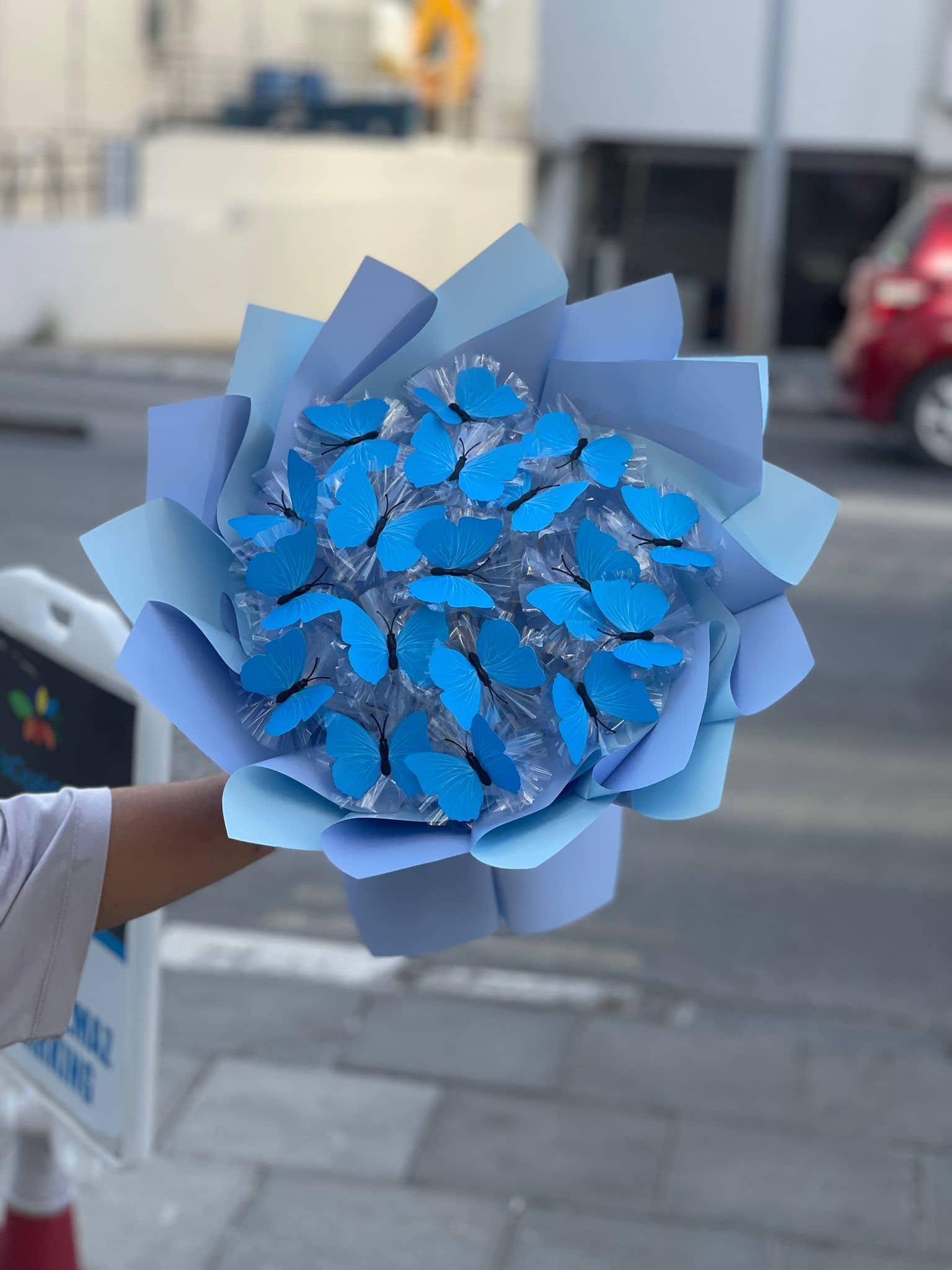 Mavi Kelebek Buketi