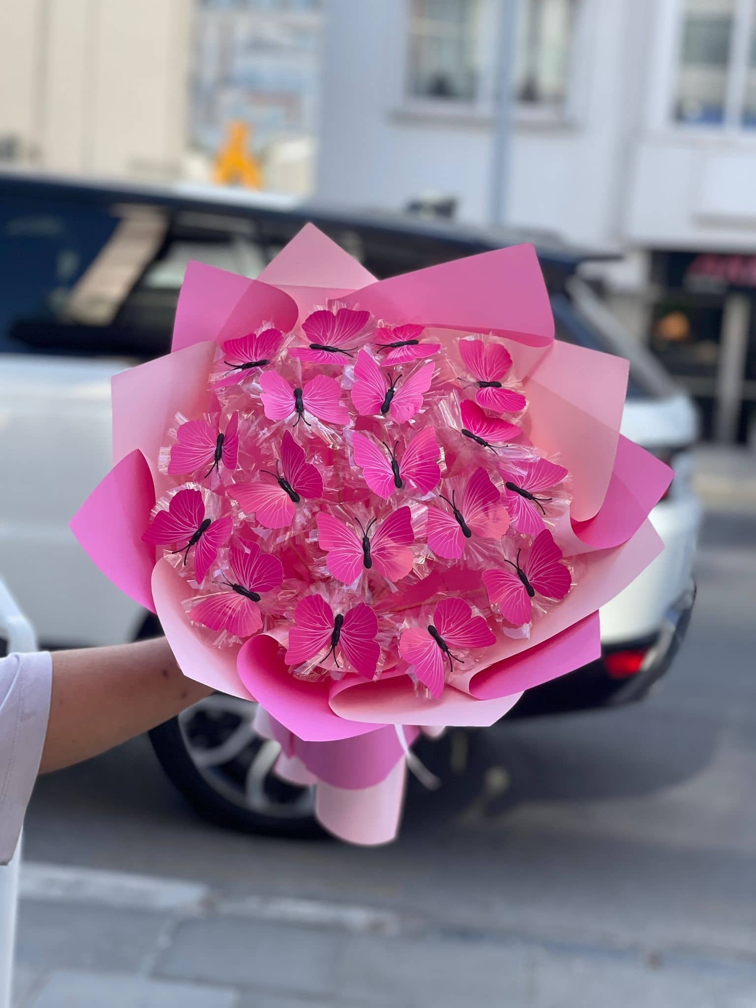 Pembe Kelebek Buketi