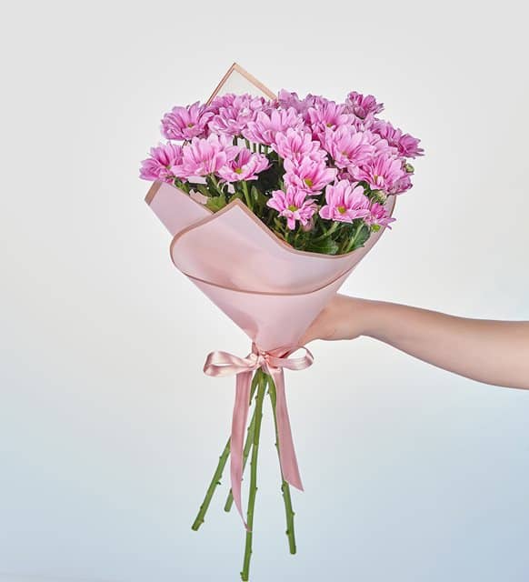 Pembe Papatyalar Çiçek Buketi