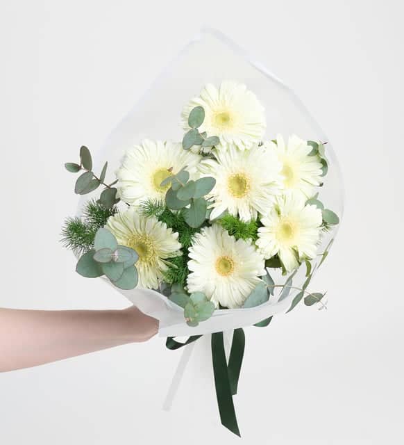 7’li Beyaz Gerbera Buketi