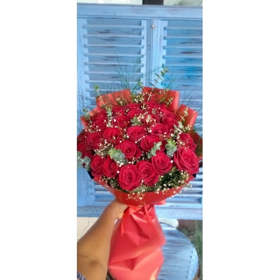 25 Kırmızı Gül Buketi
