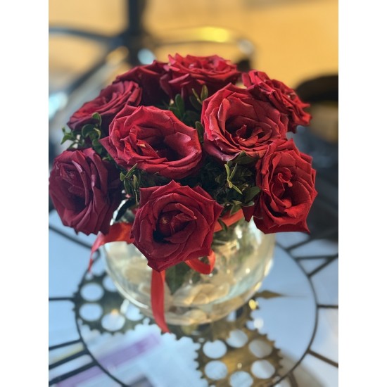 Cam Kavanozda 9 Gül