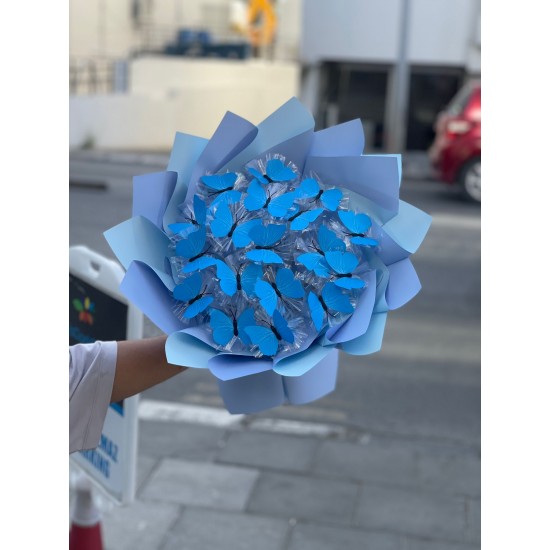 Mavi Kelebek Buketi 