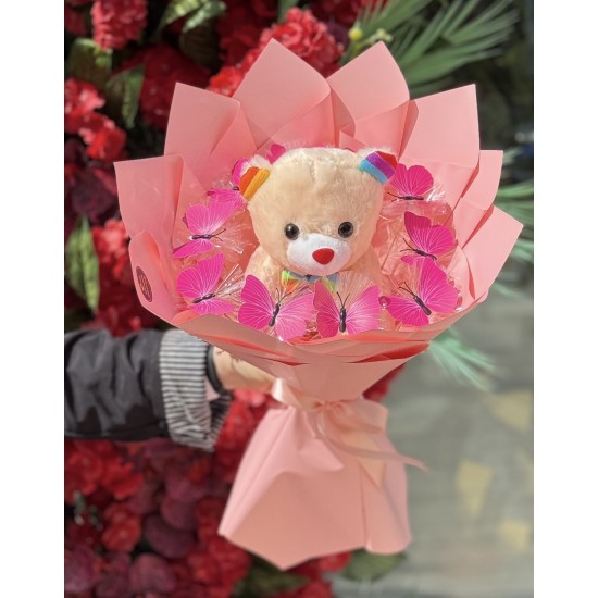 Pembe Masal Ayıcık Buketi 