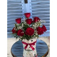 Paşabahçe Vazoda Sevgi Bahçesi 9’lu Kırmızı Gül