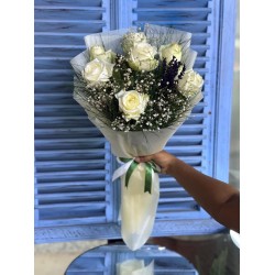 7 Beyaz Gül Buketi